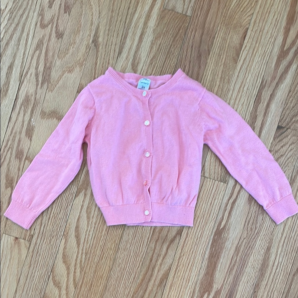 Carter’s Girls Pink Cardigan Sweater 3T